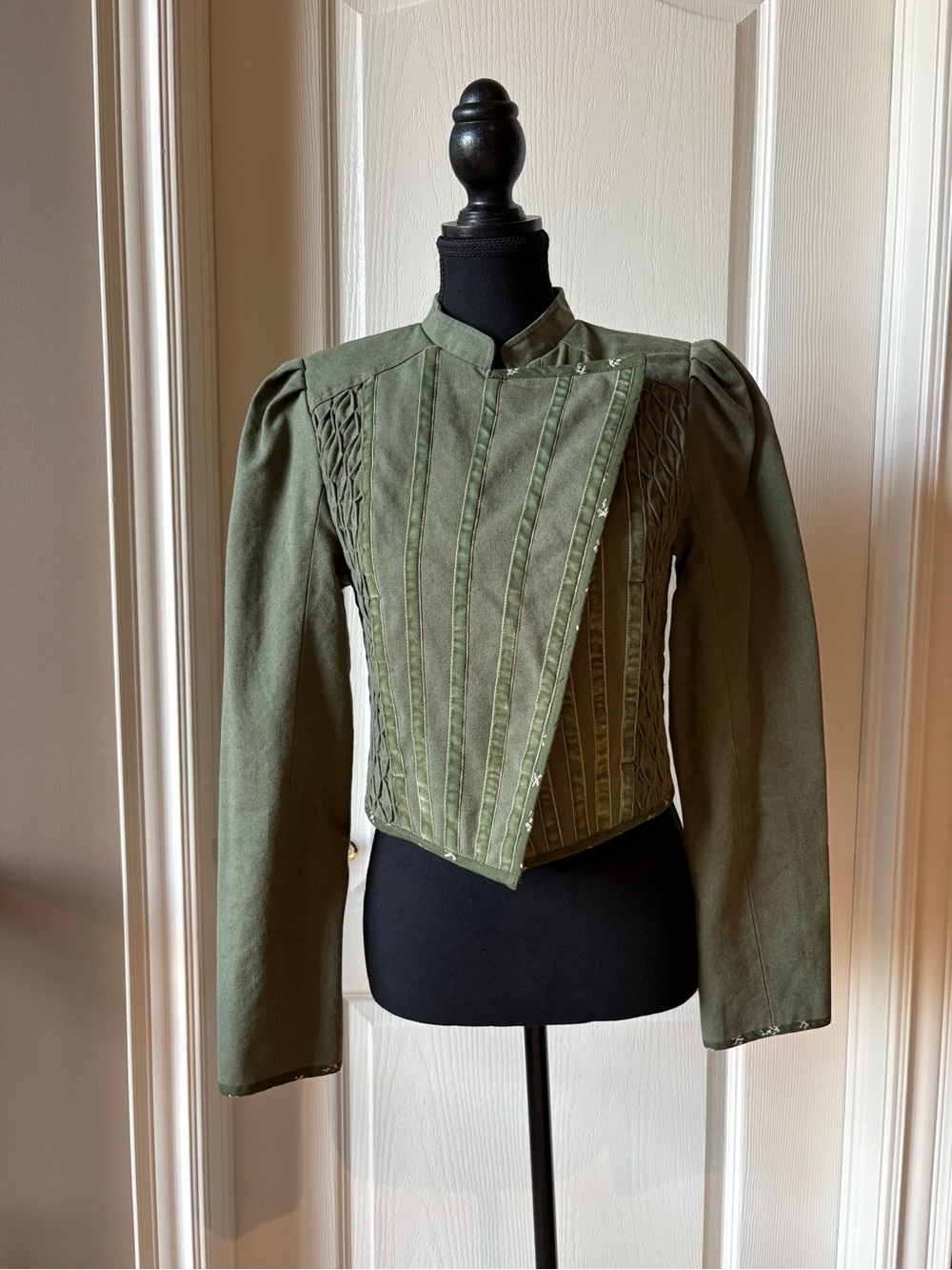 Free People Military-Inspired Olive Green Jacket